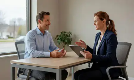 Customer discussing car shipping options in Pottstown, Pennsylvania, United States