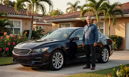 Car delivered to a driveway in Caguas, Puerto Rico, United States