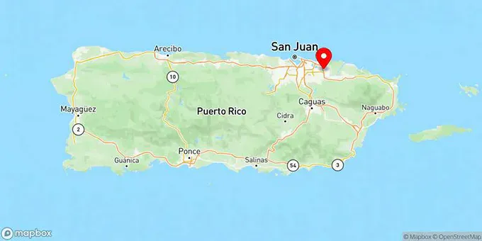 Map of Carolina, Puerto Rico, United States