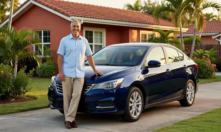 Customer with their delivered car in Cayey, Puerto Rico, United States