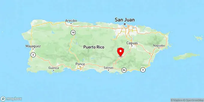 Map of Cayey, Puerto Rico, United States