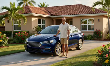 Customer with their delivered car in Dorado, Puerto Rico, United States