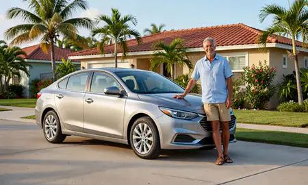 Customer with their delivered car in Fajardo, Puerto Rico, United States