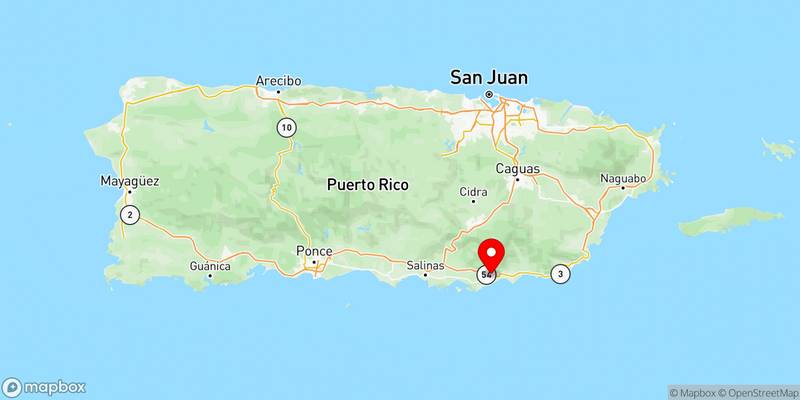 Map of Guayama, Puerto Rico, USA