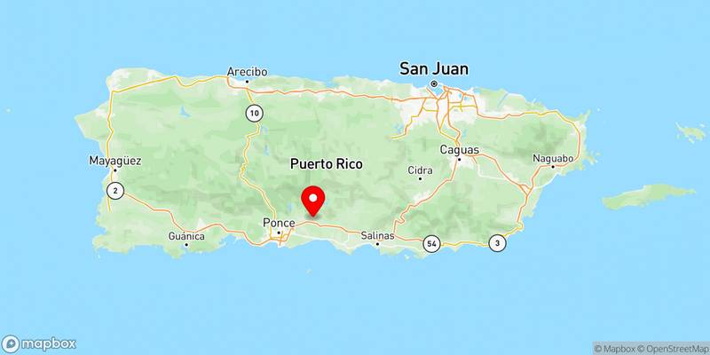 Map of Juana Díaz, Puerto Rico, USA