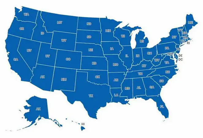 Map of Puerto Rico, United States