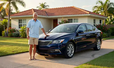 Customer with their delivered car in Ponce, Puerto Rico, United States
