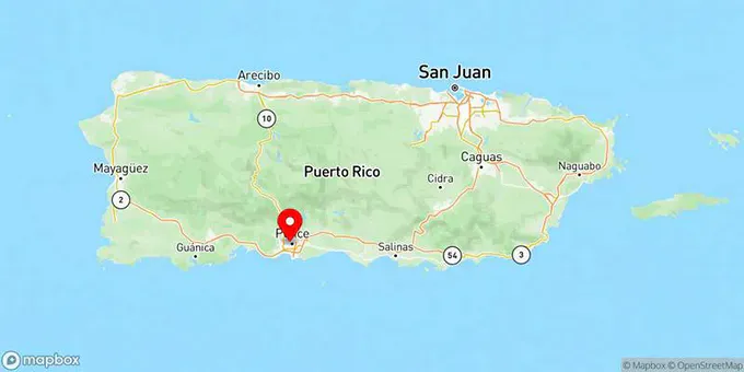 Map of Ponce, Puerto Rico, United States