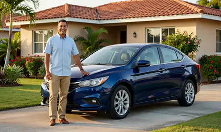 Customer with their delivered car in Sabana Grande, Puerto Rico, United States