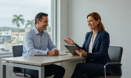 Customer discussing car shipping options in Sabana Grande, Puerto Rico, United States