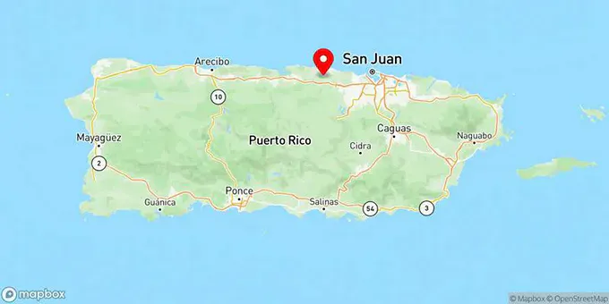 Map of San Antonio, Puerto Rico, United States