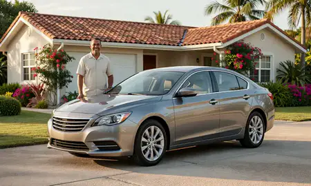 Customer with their delivered car in Yauco, Puerto Rico, United States