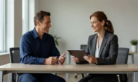 Customer discussing car shipping options in Ashaway, Rhode Island, United States