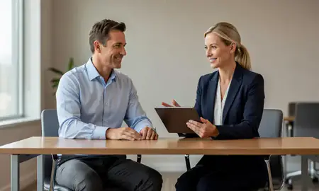 Customer discussing car shipping options in Cranston, Rhode Island, United States