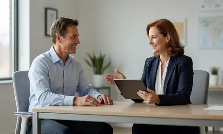 Customer discussing car shipping options in Kingston, Rhode Island, United States