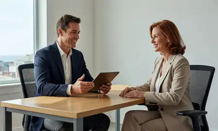 Customer discussing car shipping options in Newport, Rhode Island, United States