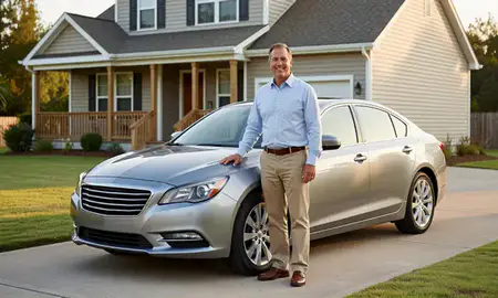 Customer with their delivered car in Carolina Forest, South Carolina, United States