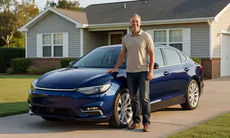 Customer with their delivered car in Goose Creek, South Carolina, United States