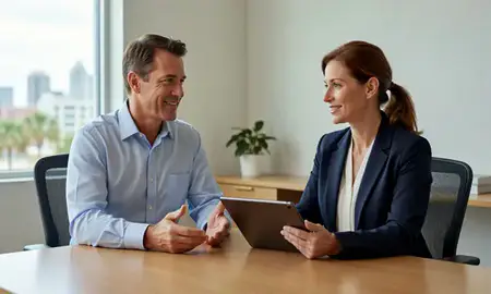 Customer discussing car shipping options in North Charleston, South Carolina, United States