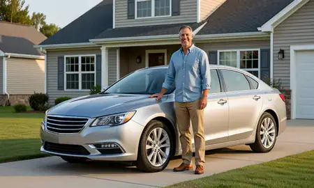 Customer with their delivered car in Rock Hill, South Carolina, United States