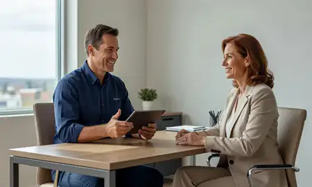 Customer discussing car shipping options in Rock Hill, South Carolina, United States