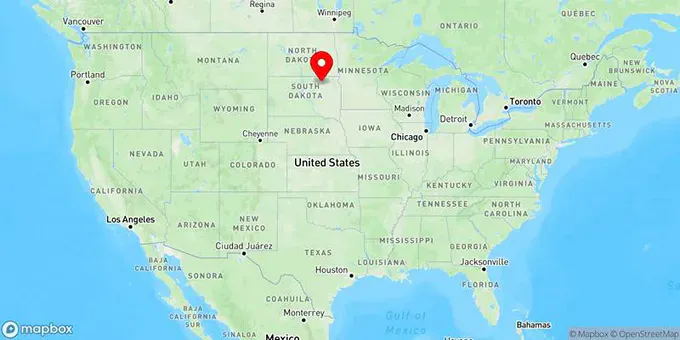 Map of Aberdeen, South Dakota, United States