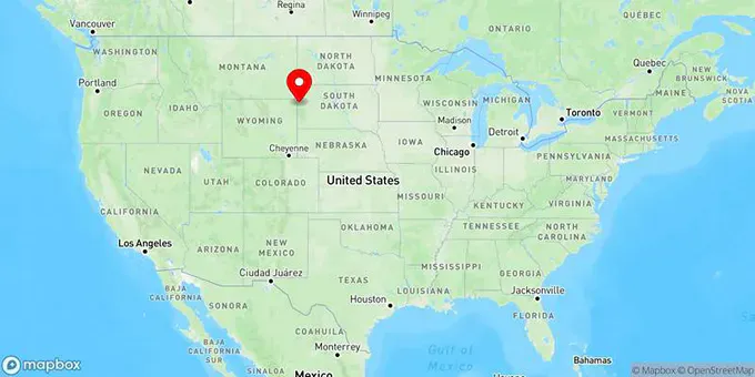 Map of Belle Fourche, South Dakota, United States