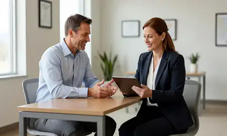 Customer discussing car shipping options in Dell Rapids, South Dakota, United States