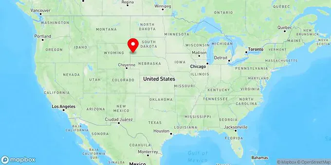 Map of Hot Springs, South Dakota, United States