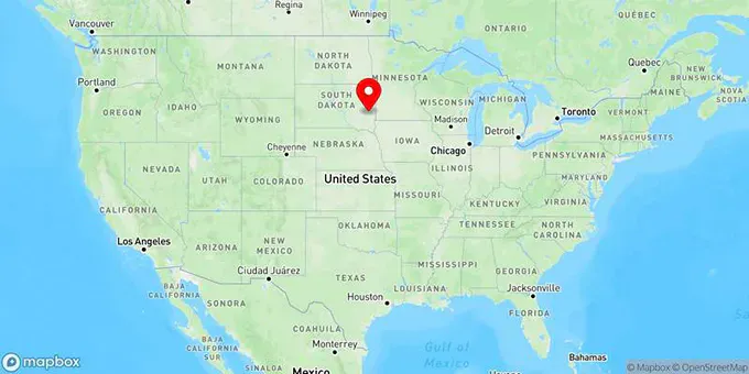 Map of Madison, South Dakota, United States
