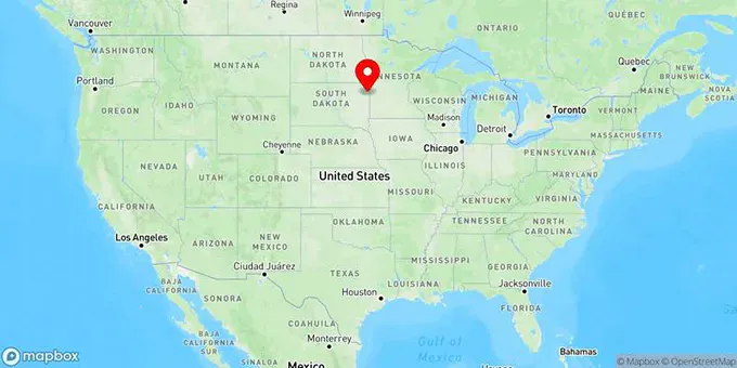 Map of Milbank, South Dakota, United States