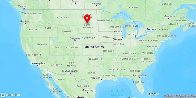 Map of Mobridge, South Dakota, United States