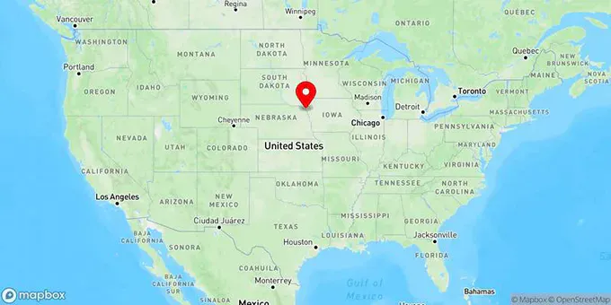 Map of North Sioux City, South Dakota, United States