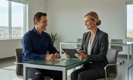 Customer discussing car shipping options in Rapid Valley, South Dakota, United States