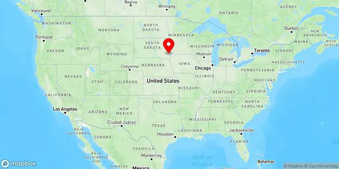 Map of Sioux Falls, South Dakota, United States