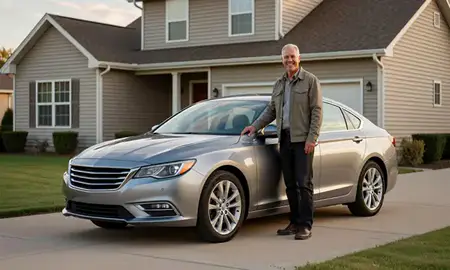 Customer with their delivered car in Tea, South Dakota, United States