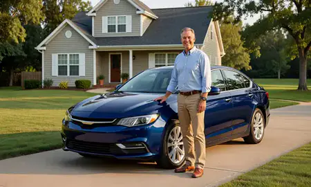Customer with their delivered car in Tennessee, United States