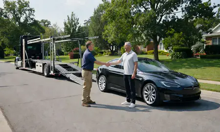 Vehicle owner beside their delivered car in Brentwood, Tennessee, United States