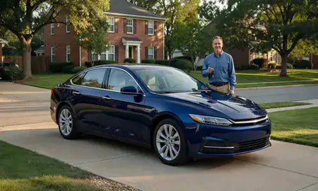 Car delivered to a driveway in Chattanooga, Tennessee, United States