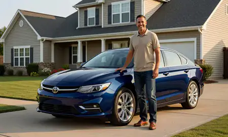Customer with their delivered car in Clarksville, Tennessee, United States