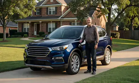 Car delivered to a driveway in Clarksville, Tennessee, United States