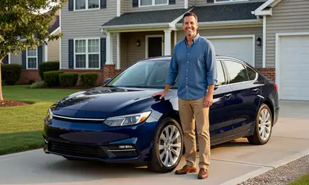 Customer with their delivered car in Cleveland, Tennessee, United States