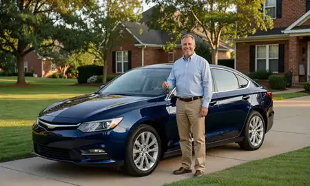 Car delivered to a driveway in Collierville, Tennessee, United States