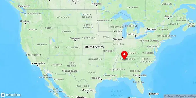 Map of Columbia, Tennessee, United States