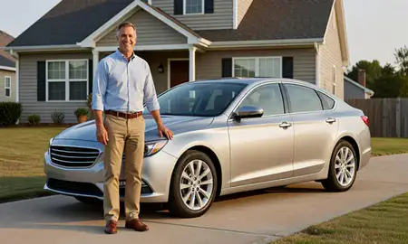 Customer with their delivered car in Cookeville, Tennessee, United States