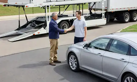 Vehicle owner beside their delivered car in Farragut, Tennessee, United States