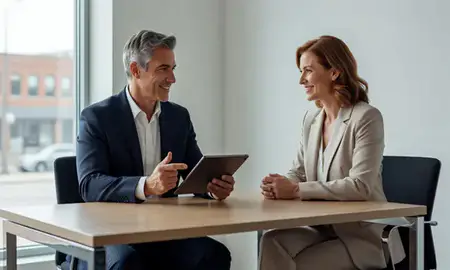 Customer discussing car shipping options in Franklin, Tennessee, United States