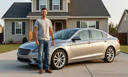 Customer with their delivered car in Gallatin, Tennessee, United States