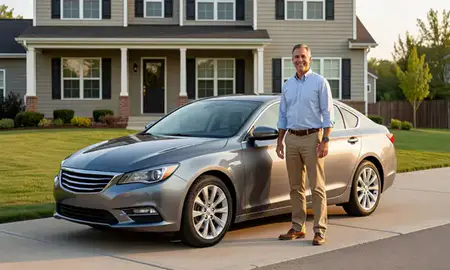 Customer with their delivered car in Johnson City, Tennessee, United States