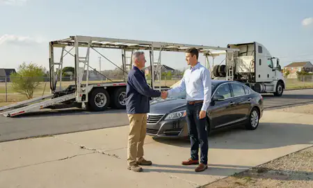 Vehicle owner beside their delivered car in Kingsport, Tennessee, United States